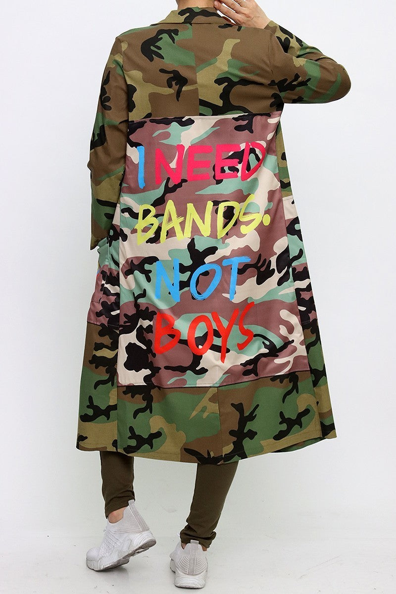 11192021 I NEED BRAND NOT BOY GRAPHIC LONG CAMO JACKET