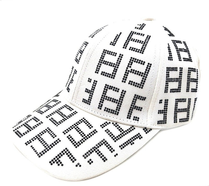 102622 The F Bling Stone Studs Baseball Cap