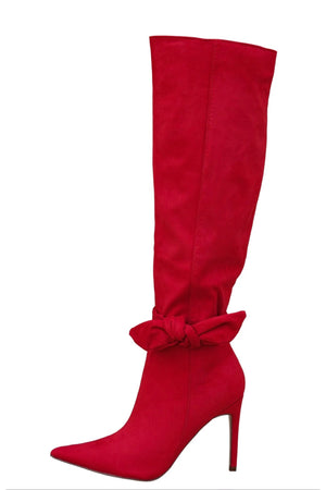 01102021 Red Women's Boot with Bow