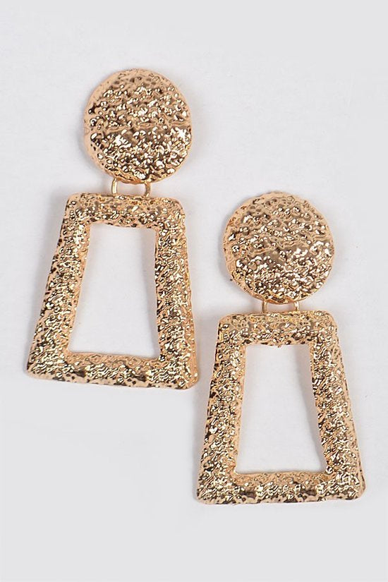 Mini Gold Hammered Earrings