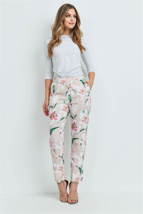 09082021 White Sand Flowers Pants