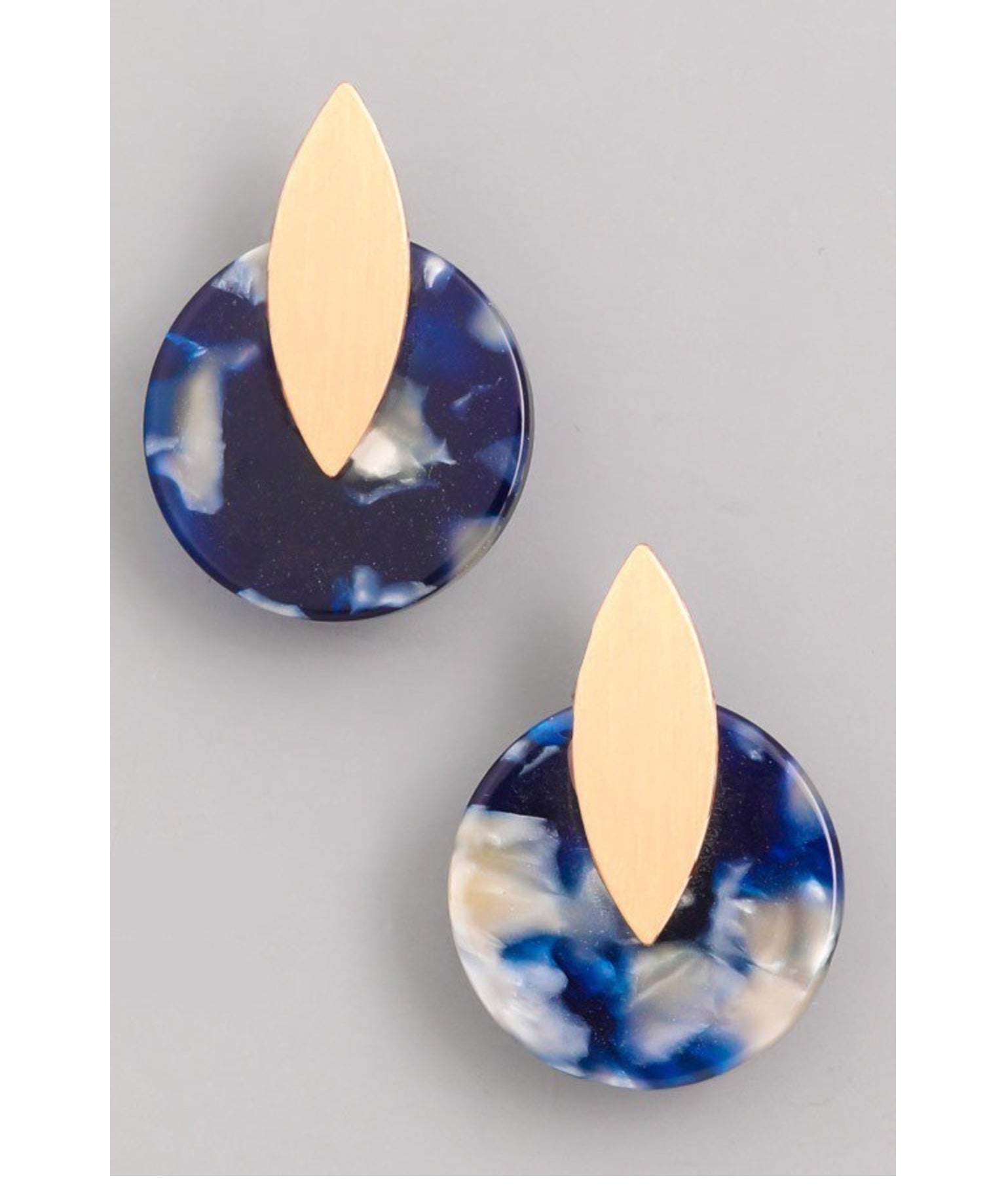061322 Voila Blue Tortoise Earrings