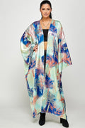 030123 The Orange Coconut Tree Island Duster One Size Fit All