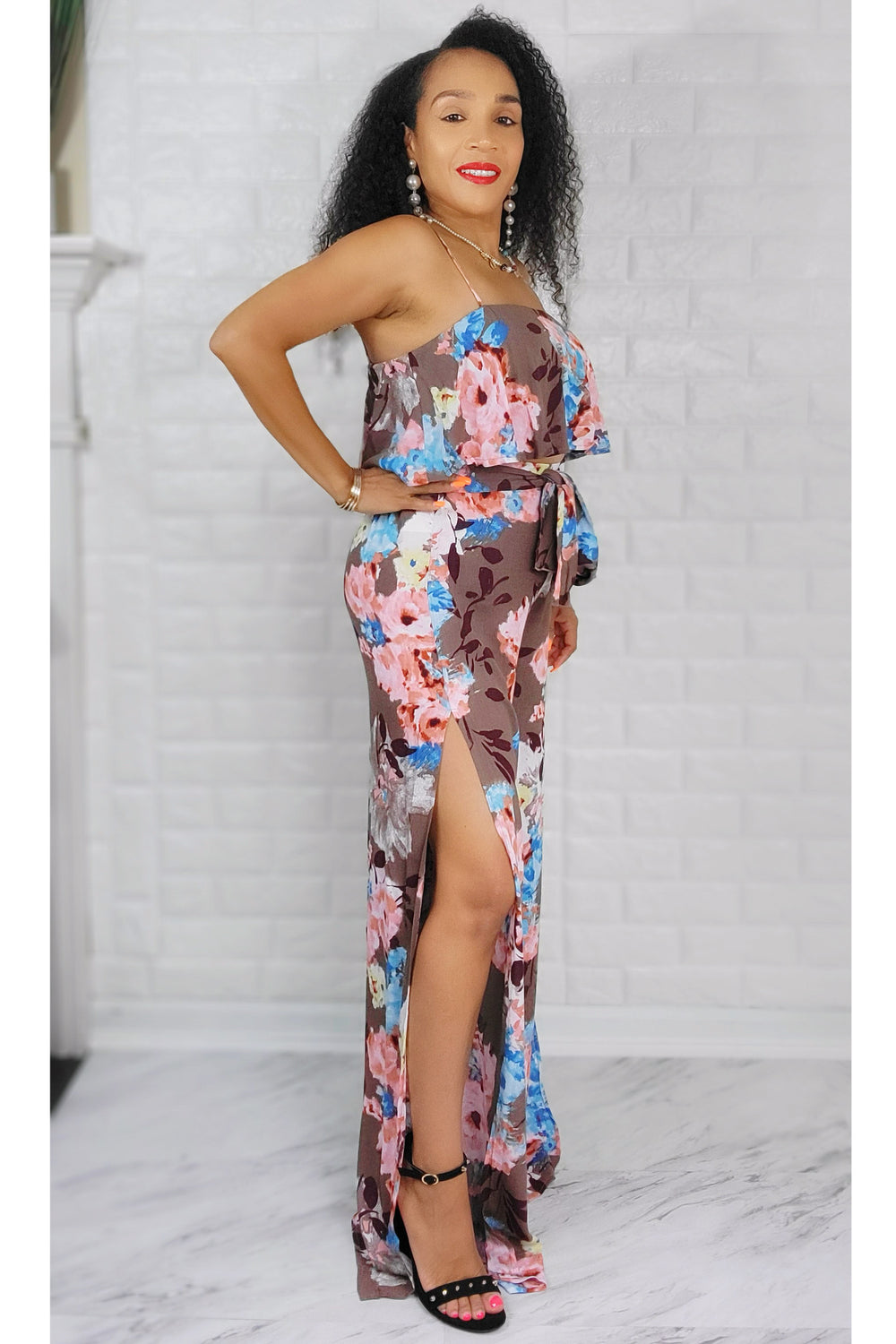 070622 The Chocolate Garden Pant Crop Top Set