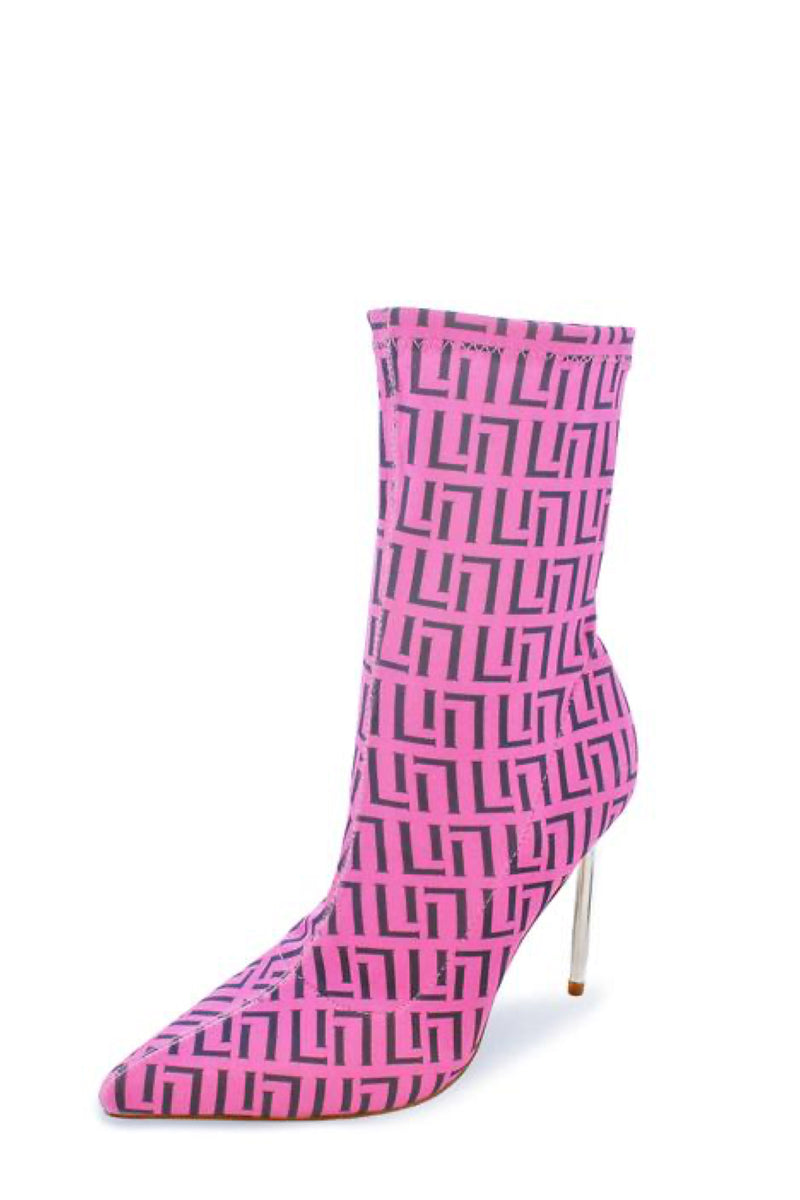 10192021 Pink Monogram Women's Boot