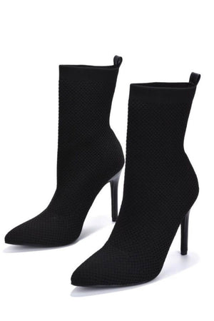 01102022 Silvia Black Socks Women's Boot