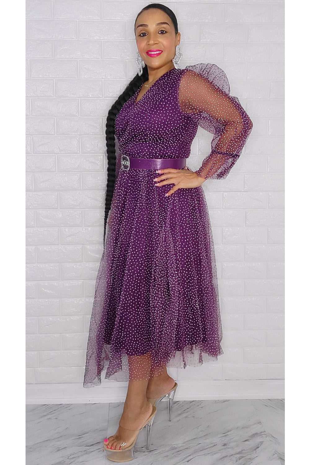 12052022 The lady in Purple Flowy dress