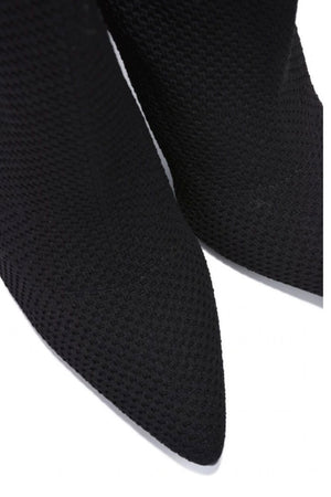 01102022 Silvia Black Socks Women's Boot