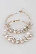 09052021 Clear Gold Garland Hoop Earrings