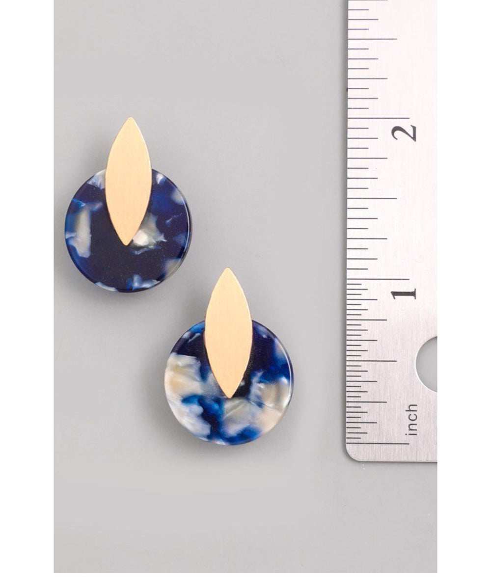 061322 Voila Blue Tortoise Earrings