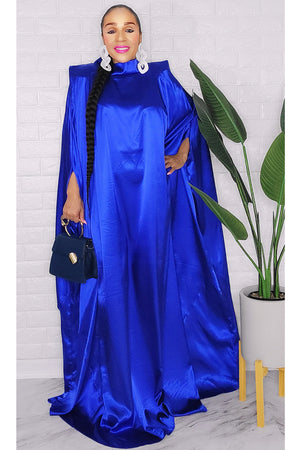 020123 The Royal Blue Royalty Padded Maxi Dress/Caftan