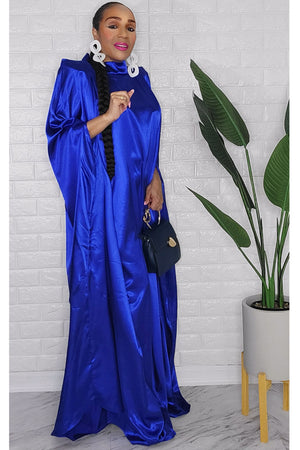 020123 The Royal Blue Royalty Padded Maxi Dress/Caftan