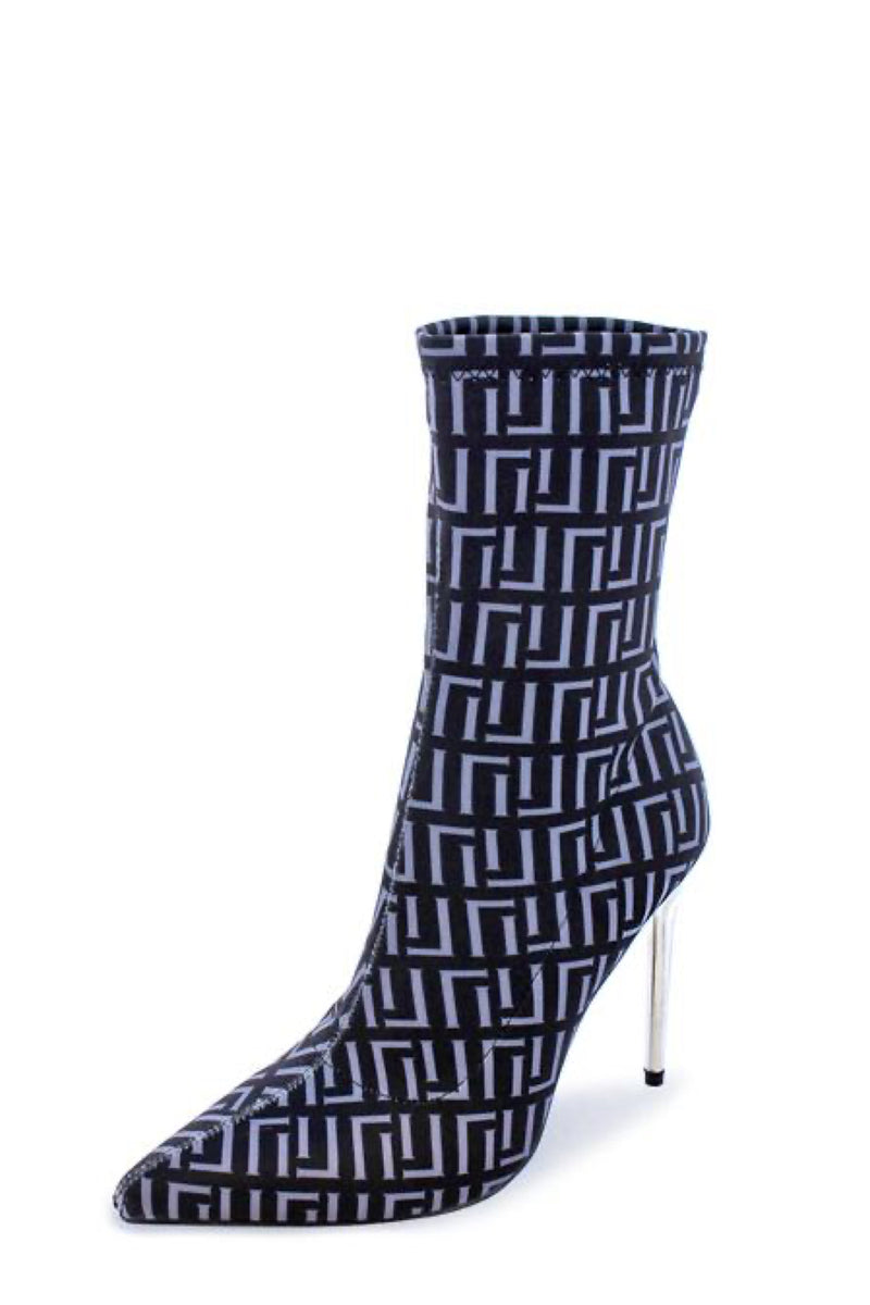 10192021 Black Monogram Women's Boot