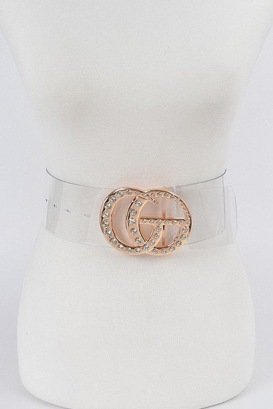 Clear Rhinestone GO Belt (S-L)