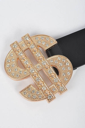 08312021 Dollar Sign Buckle Waist Belt-S/L