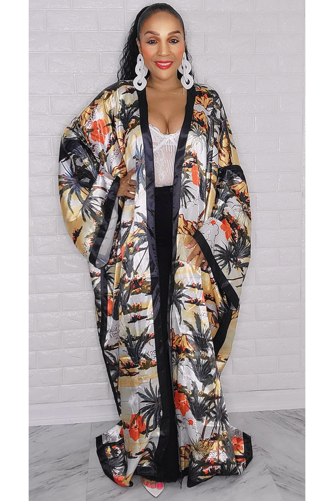 092222 Hawaiian Print One size fit All Duster