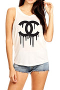 White Dripping CC Tank