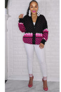 121522 Snow Flake Front Button Down Sweater One Size Fit All S to XL