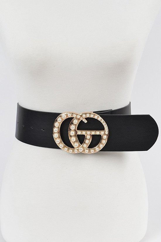 Item 76 Black GO Pearl Belt (S-L)