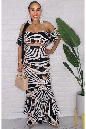 020623 Nairobi Ivory & Black African Print Set