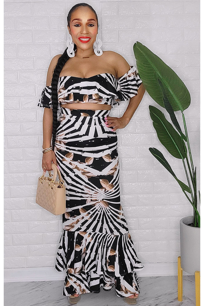 020623 Nairobi Ivory & Black African Print Set