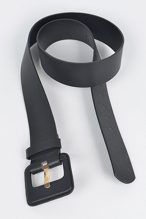 10262021 Black Faux Leather Plus Size Wide Belt