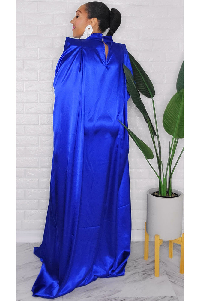 020123 The Royal Blue Royalty Padded Maxi Dress/Caftan