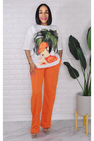 031623 The ladies with the Orange Cap Pant & Top Set