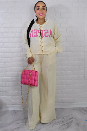 090922 The Cream ASPEN Chain Up Pant/Top Set