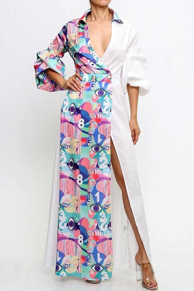 08312021 The Eyes of Fatimah Graffiti Escape Maxi Dress