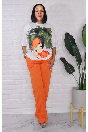 031623 The ladies with the Orange Cap Pant & Top Set