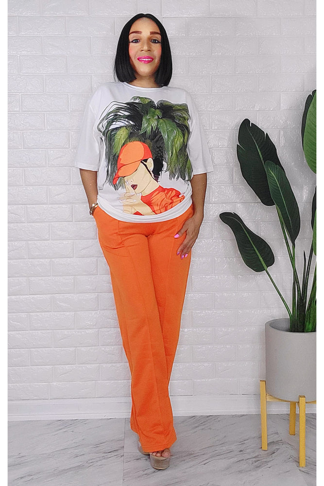 031623 The ladies with the Orange Cap Pant & Top Set