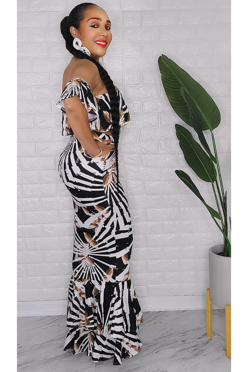 020623 Nairobi Ivory & Black African Print Set