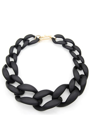 111822 Black Chunky Necklace Medium