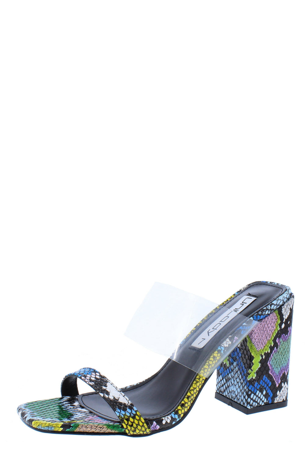 The Yellow Multi Snake Print  Women's Heel