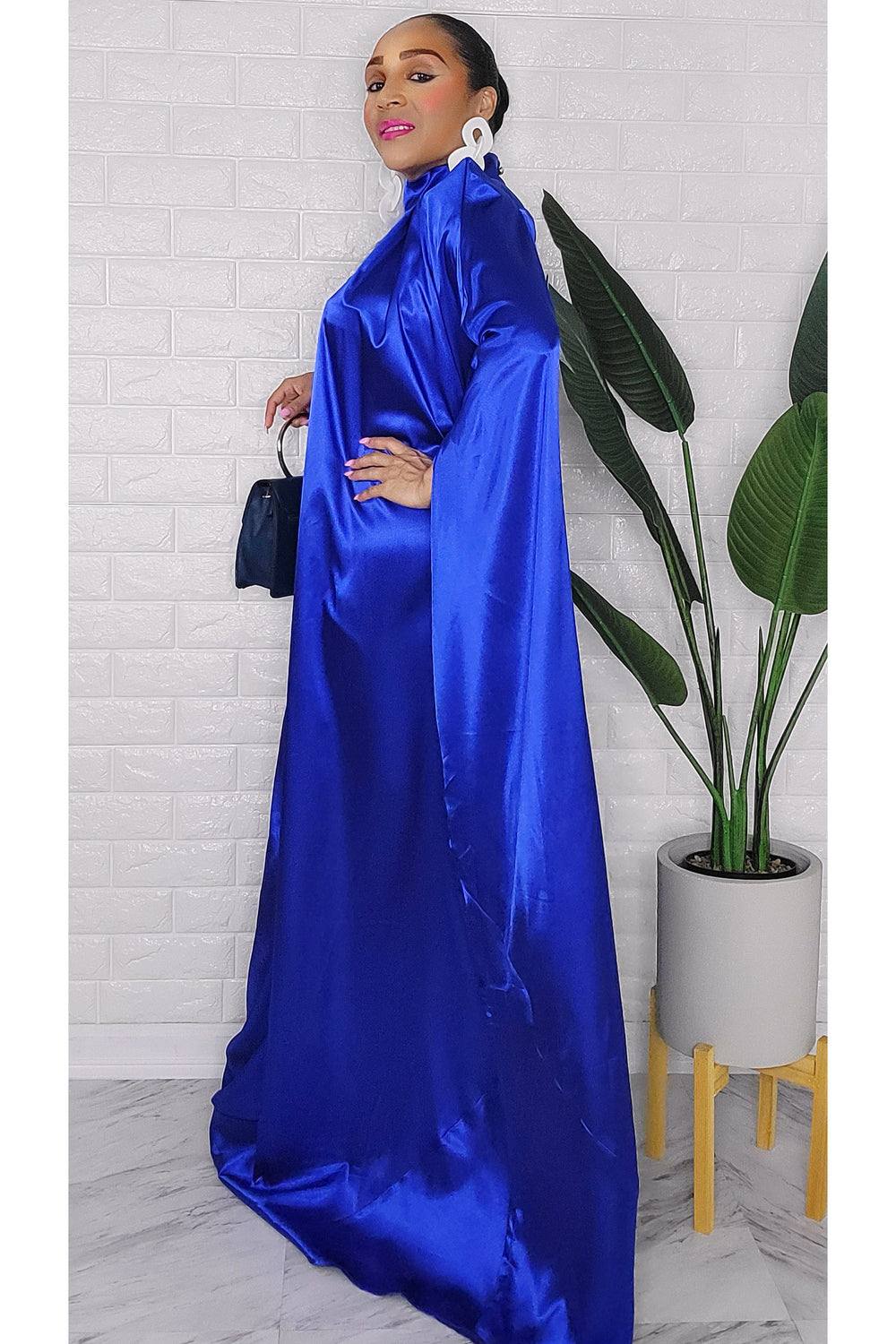 020123 The Royal Blue Royalty Padded Maxi Dress/Caftan