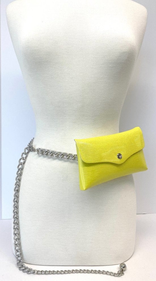09172021 Neon Yellow Chain Belt Bag- 120 CM