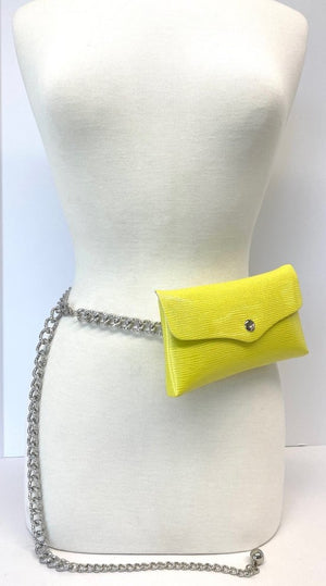 09172021 Neon Yellow Chain Belt Bag- 120 CM