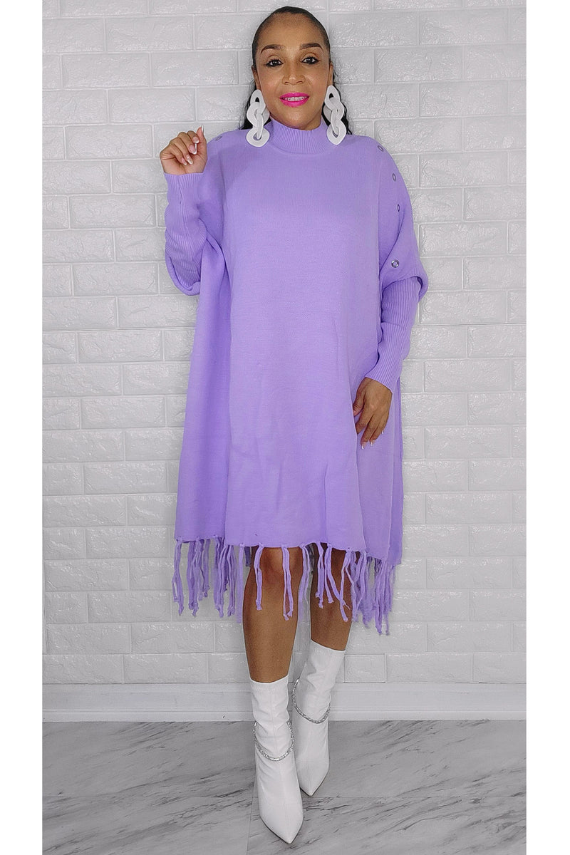 120722 The Purple Cute Little Sweater Dress/Top