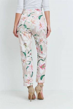 09082021 White Sand Flowers Pants